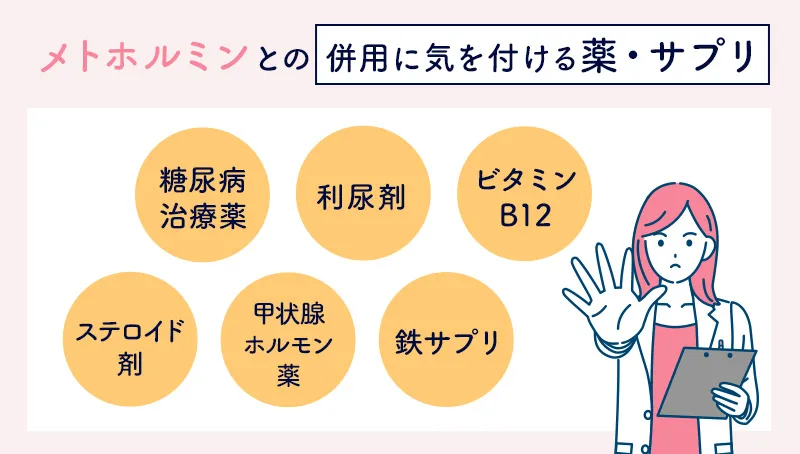 メトホルミンと他の薬・サプリメントの飲み合わせに関する注意点